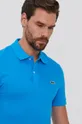 modrá Bavlnené polo tričko Lacoste