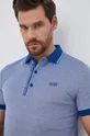 modrá Bavlnené polo tričko Boss