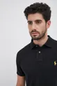 čierna Bavlnené polo tričko Polo Ralph Lauren