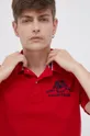 czerwony Superdry Polo bawełniane