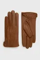 καφέ Δερμάτινα γάντια Lauren Ralph Lauren Γυναικεία