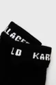 Γάντια με μείγμα κασμίρ Karl Lagerfeld μαύρο