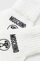 Μάλλινα γάντια Moschino λευκό
