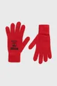červená Vlnené rukavice Moschino Dámsky