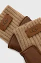 Шкіряні рукавички UGG коричневий