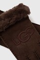UGG rękawiczki zamszowe 20931 brązowy AW23