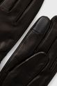 Kožené rukavice AllSaints čierna