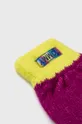 Detské rukavice s prímesou vlny Tommy Hilfiger fialová