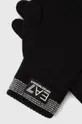 Рукавички з домішкою вовни EA7 Emporio Armani чорний