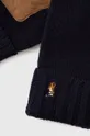 Μάλλινα γάντια Polo Ralph Lauren σκούρο μπλε
