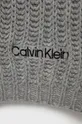 Шарф з домішкою вовни Calvin Klein сірий