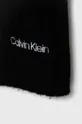 Šátek z vlněné směsi Calvin Klein černá