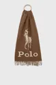 коричневий Вовняний шарф Polo Ralph Lauren Жіночий