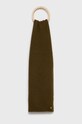 Lyle & Scott Szalik wełniany dzianina zielony SV305CL.W485