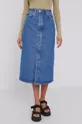 Rifľová sukňa Samsoe Samsoe modrá