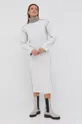 Μάλλινη φούστα Victoria Victoria Beckham λευκό