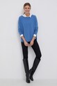 Sisley Sweter wełniany 1044M1C60.0G6 niebieski AW21