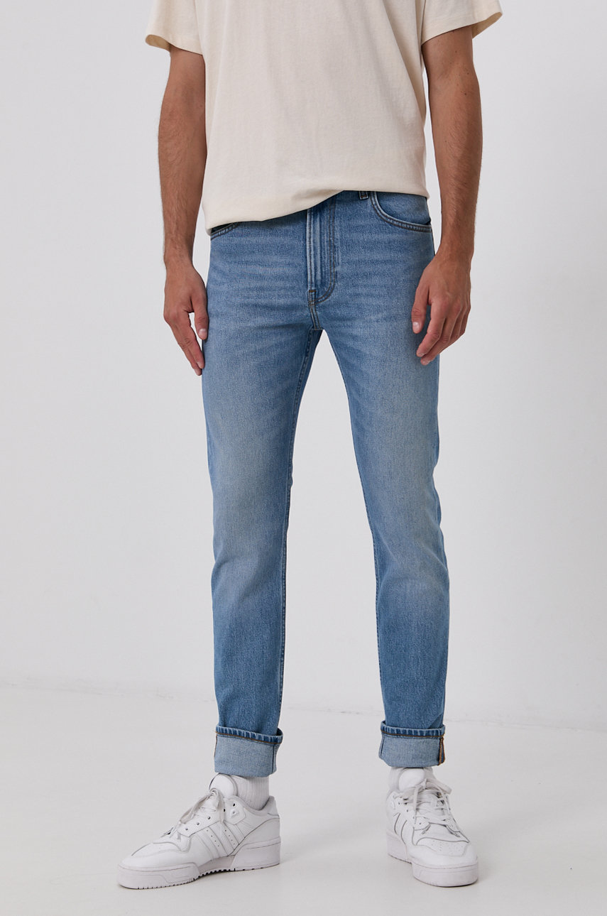 Lee jeansy RIDER WORN NEW HILL niebieski