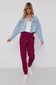 Nohavice Calvin Klein Jeans fialová