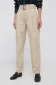 beżowy Polo Ralph Lauren Spodnie 211752936006 Damski