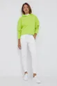 Calvin Klein Spodnie z domieszką wełny biały