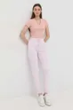 Armani Exchange hlače roza