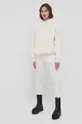 Karl Lagerfeld Spodnie wełniane 216W2032 beżowy