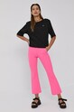 Chiara Ferragni Spodnie Uniform 71CBA121 różowy AW21