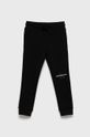 černá Dětské bavlněné kalhoty Calvin Klein Jeans Dívčí