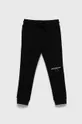 czarny Calvin Klein Jeans Spodnie bawełniane dziecięce IG0IG01076.4890 Dziewczęcy