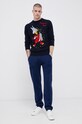 Шерстяные брюки MC2 Saint Barth JOH0001 тёмно-синий AW21