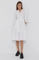 Karl Lagerfeld Sukienka bawełniana 215W1305 biały