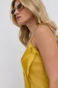 żółty Diesel Sukienka z domieszką jedwabiu