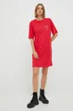 Armani Exchange Bavlnené šaty červená