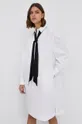 Βαμβακερό φόρεμα Karl Lagerfeld λευκό