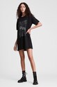 AllSaints Sukienka bawełniana BRECON TEE DRESS WD310V czarny AW21