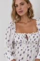 biały For Love & Lemons Sukienka z płatków róż