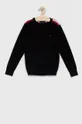 μαύρο Παιδικό βαμβακερό πουλόβερ Tommy Hilfiger Για αγόρια