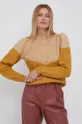 żółty Vero Moda Sweter z domieszką wełny