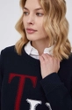 granatowy Tommy Hilfiger Sweter bawełniany