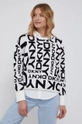 biały Dkny Sweter P1MSU433 Damski