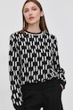 Karl Lagerfeld Sweter z domieszką wełny 216W2006 czarny 216W2006