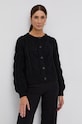 Vlnený kardigán The Kooples FCAR23009K čierna AW21
