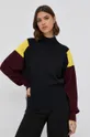 Victoria Victoria Beckham gyapjú pulóver sötétkék