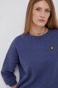 Lyle & Scott Sweter bawełniany fioletowy KNW1200V.W524
