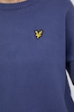 Lyle & Scott Sweter bawełniany KNW1200V.W524 fioletowy