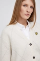 beżowy Lyle & Scott Kardigan z domieszką wełny