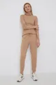 Calvin Klein Sweter z domieszką wełny brązowy
