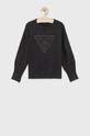 Guess Sweter dziecięcy aplikacja czarny J1YR00.Z26I0
