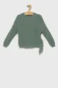 зелёный Детский свитер с примесью шерсти United Colors of Benetton Для девочек